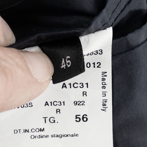 Emporio Armani Sean Line Blazer Mens 46 Wool Blend Dark Navy Blue 3 Button Italy - Picture 9 of 12